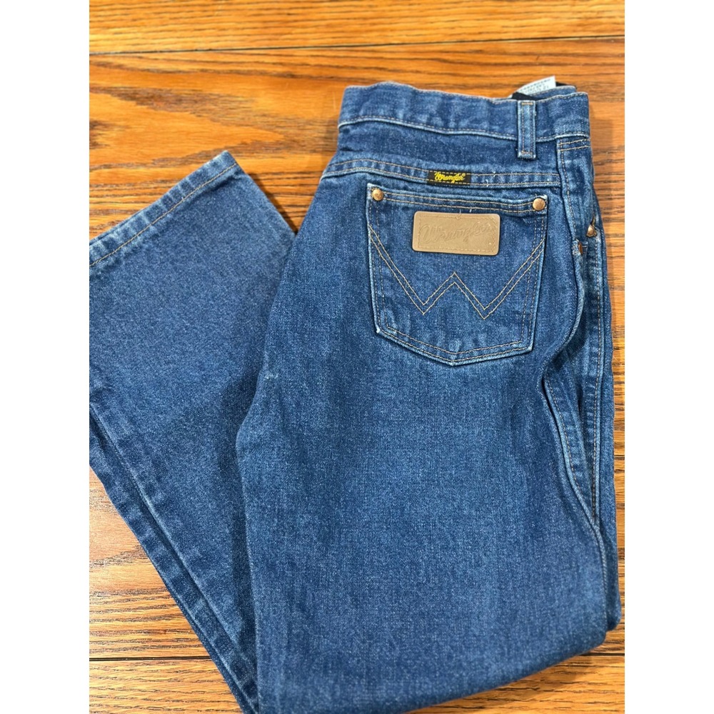 Wrangler Boys Cowboy Cut Original Fit Jeans Blue Denim 12 Husky